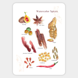 Watercolor Spices Sticker